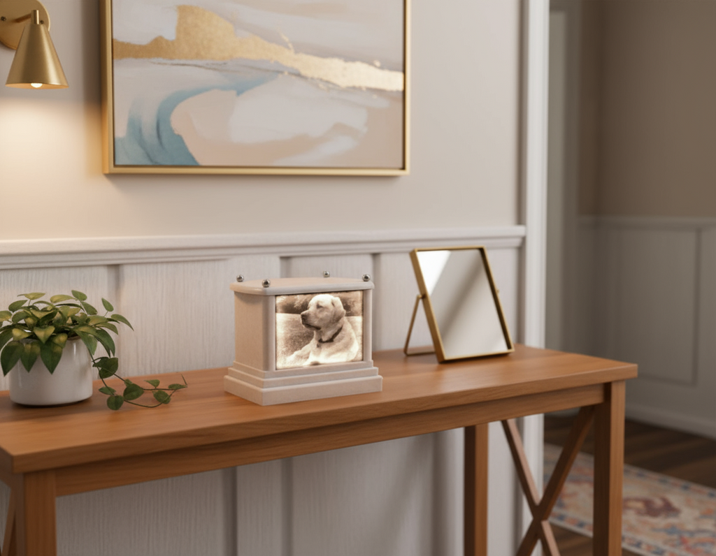 Halo Urn: Stone-like Finish