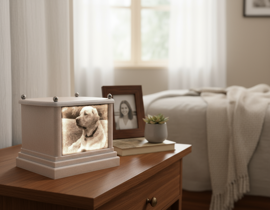 Halo Urn: Stone-like Finish