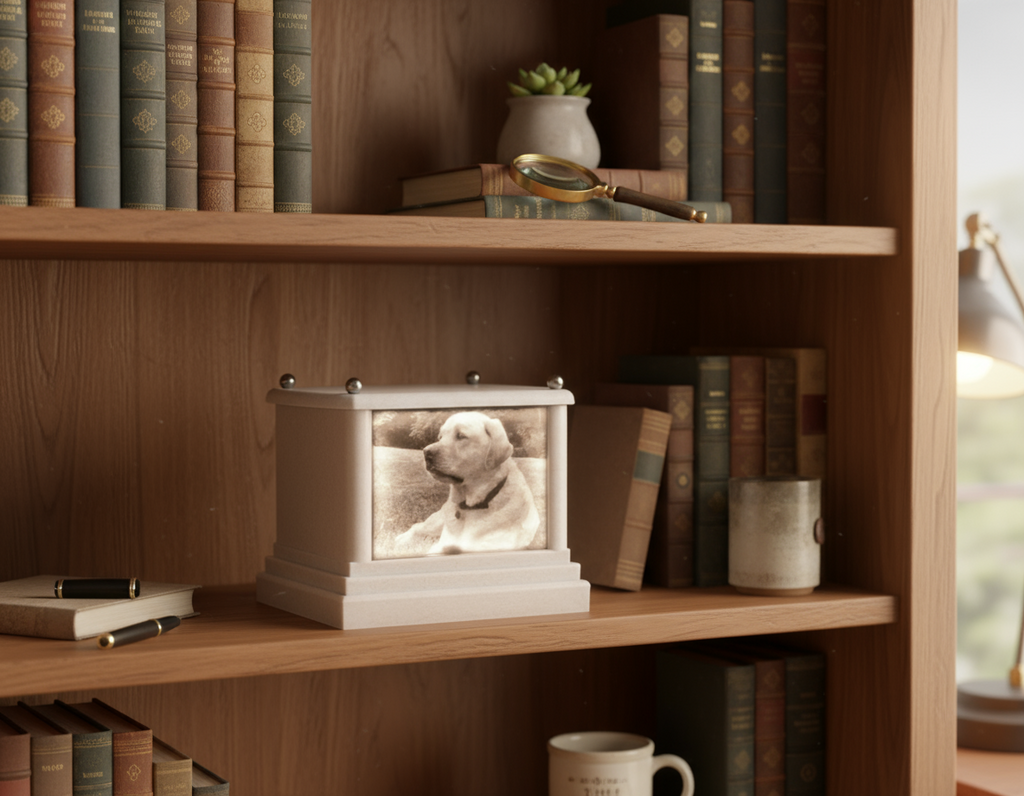 Halo Urn: Stone-like Finish